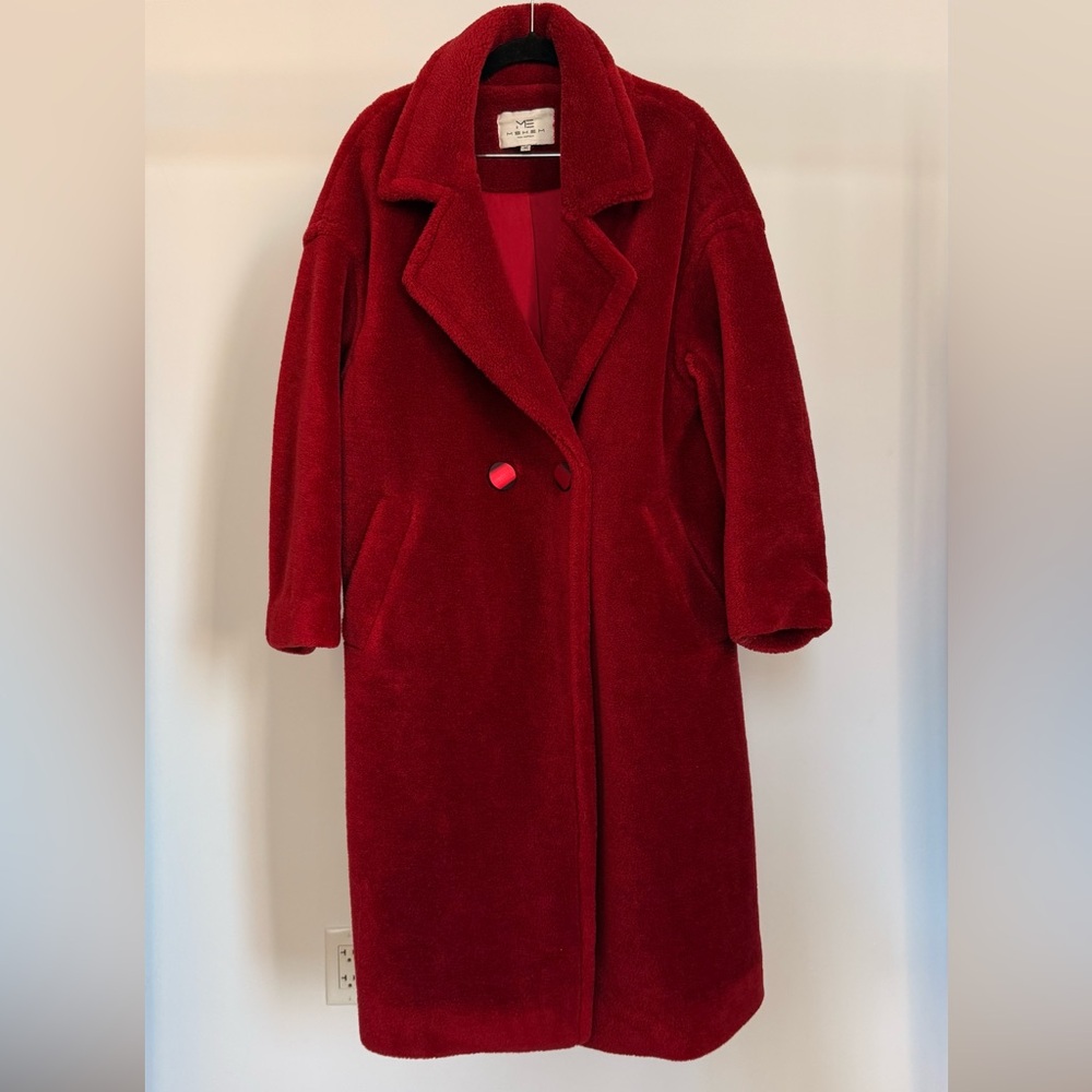 MSHEM Rare Luxe Red 100% Australian Wool Coat – Size M
